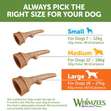 Load image into Gallery viewer, Whimzees Large Antler Value Bag (6pc)
