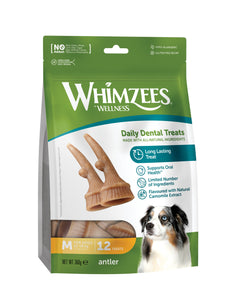 Whimzees Medium Antler Value Bag (12pc)