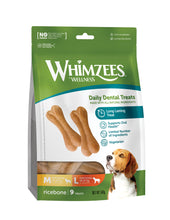 Load image into Gallery viewer, Whimzees Medium/Large Rice Bone Value Bag (9pc)