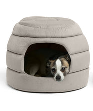Load image into Gallery viewer, Best Friends by Sheri Honeycomb Ilan Hut Cuddler Dog &amp; Cat Bed