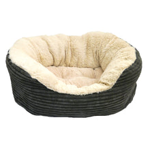 Load image into Gallery viewer, Rosewood Grey Jumbo Cord/Plush Oval Bed