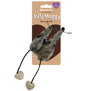 Jolly Moggy Silvervine Plush Mice 2pc