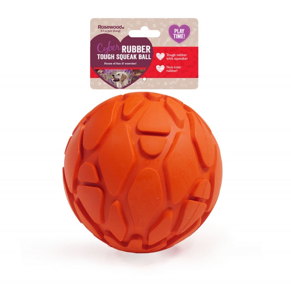 Rosewood Rubber Tough Squeak Ball – McMac Pet SA