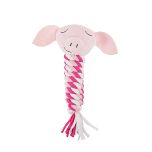 Pig in a Blanket Rope Cat Toy