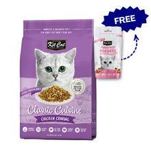Load image into Gallery viewer, Classic Cuisine - Chicken Cravings (Hairball Control) + FREE Purrfect Pockets