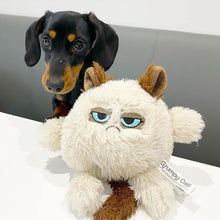 Load image into Gallery viewer, Grumpy Cat Head Dog Toy