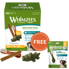 Load image into Gallery viewer, Whimzees Medium Variety Value Box (28pc)
