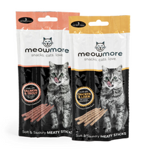 Load image into Gallery viewer, Meow More Cat Treat Sticks (15g)