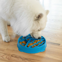 Load image into Gallery viewer, Outward Hound Fun Feeder Mountain Blue Slo Bowl