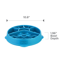 Load image into Gallery viewer, Outward Hound Fun Feeder Mountain Blue Slo Bowl