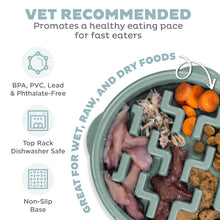 Load image into Gallery viewer, Outward Hound Fun Feeder Notch Sage Slo Bowl