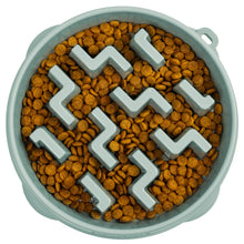 Load image into Gallery viewer, Outward Hound Fun Feeder Notch Sage Slo Bowl