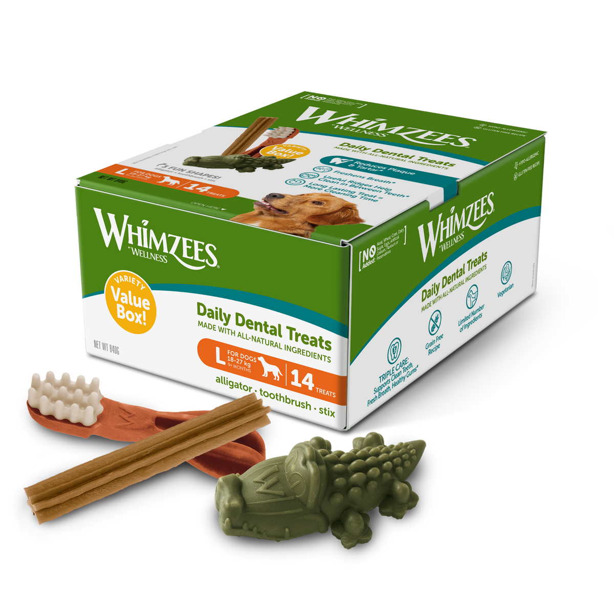 Whimzees Large Variety Value Box (14pc) – McMac Pet SA