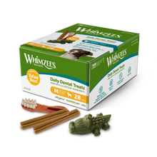 Load image into Gallery viewer, Whimzees Medium Variety Value Box (28pc)