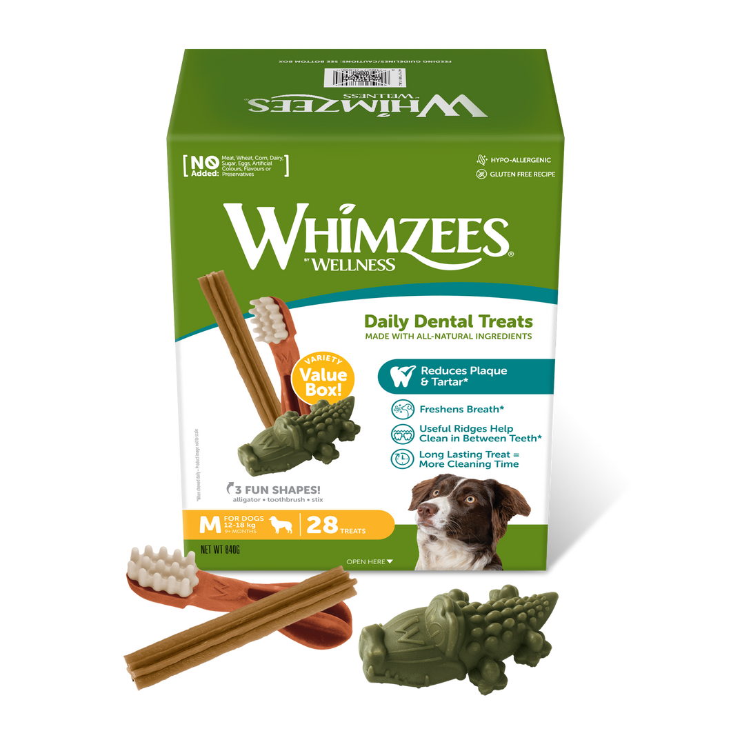 Whimzees Medium Variety Value Box (28pc)