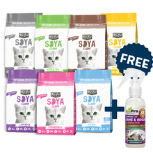 Load image into Gallery viewer, Kit Cat Soya Clump Cat Litter + FREE 100ml EcoPro Cat Urine &amp; Odour Eliminator