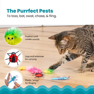 Catstages Cute As A Bug Plush Cat Toys, 6pk – McMac Pet SA