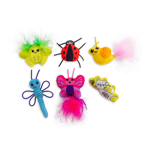 Catstages Cute As A Bug Plush Cat Toys, 6pk