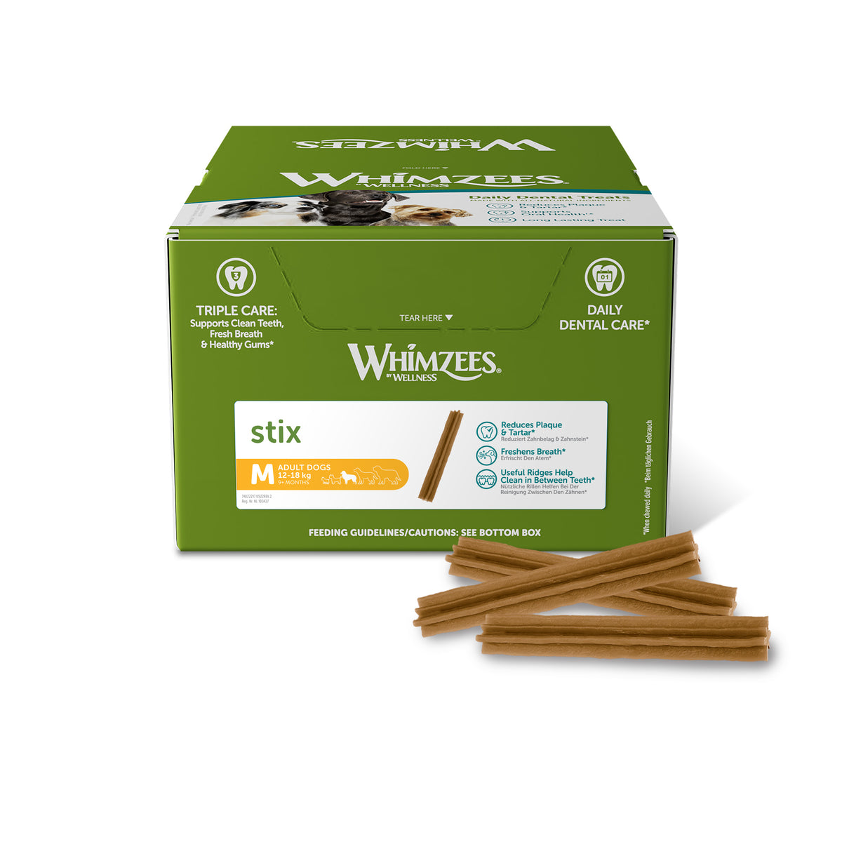 Whimzees Medium Stix Display Box (100pc) – McMac Pet SA