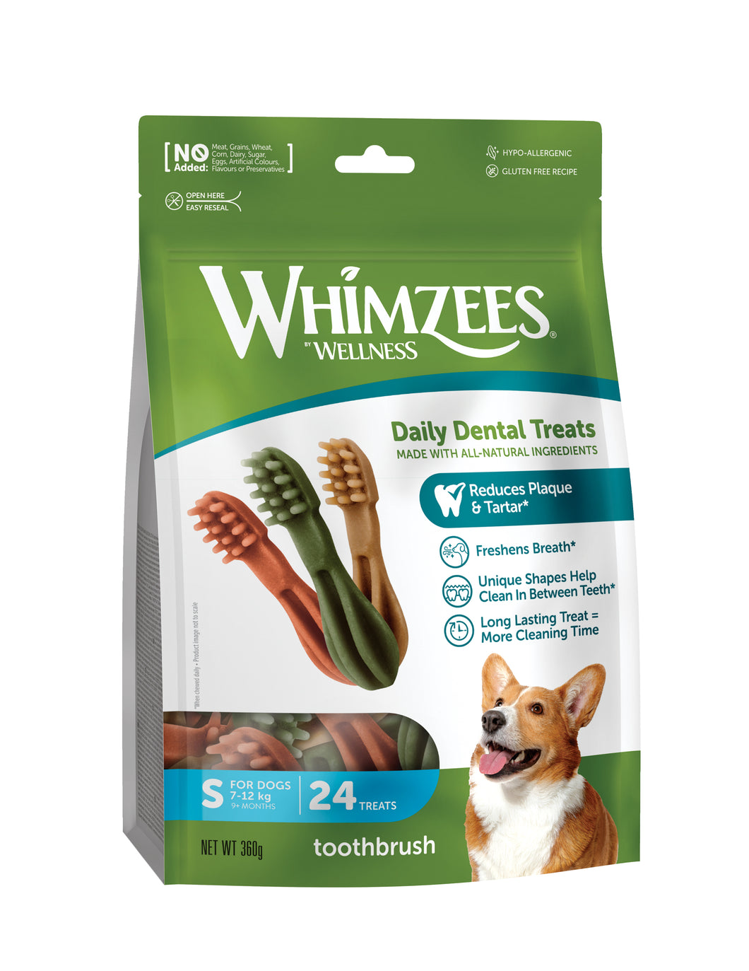 Whimzees Small Toothbrush Value Bag (24pc)