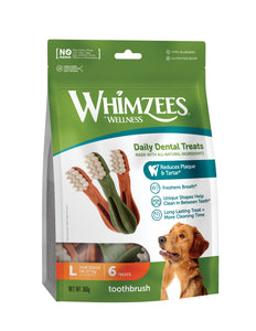 Whimzees Large Toothbrush Value Bag (6pc)
