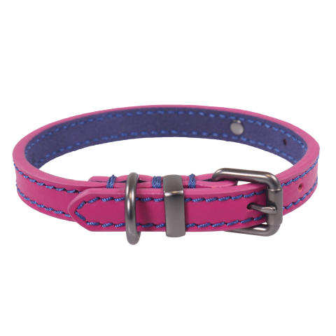 Rosewood Joules Pink Leather Dog Collars