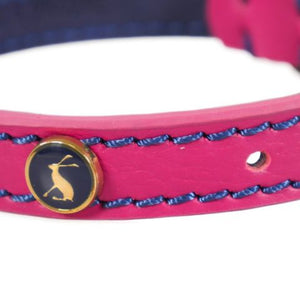 Rosewood Joules Pink Leather Dog Collars