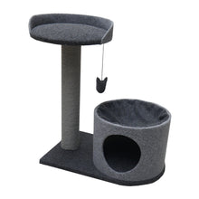 Load image into Gallery viewer, Charcoal Felt Cat House &amp; Perch