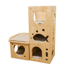 Load image into Gallery viewer, Catwalk Collection Solid Wood Cat Sleeper Caves