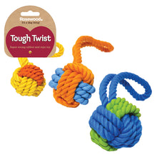 Load image into Gallery viewer, Tough Twist Rubber &amp; Rope Ball Tug