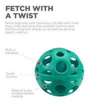 Load image into Gallery viewer, Squeakin&#39; Holey Moley Dog Ball Stuffable Fetch Toy