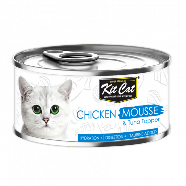 Kit Cat Chicken Mousse With Tuna Topper 80g
