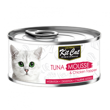 Load image into Gallery viewer, Kit Cat Tuna Mousse With Chicken Topper 80g