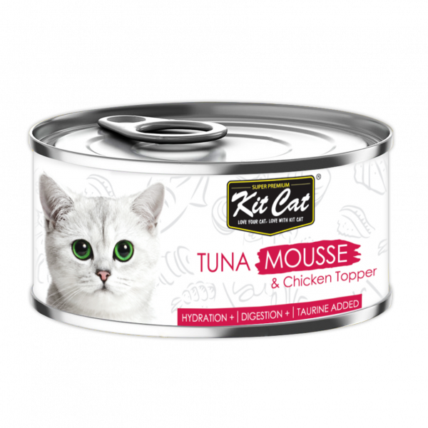 Kit Cat Tuna Mousse With Chicken Topper 80g