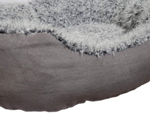 Load image into Gallery viewer, Grey Lion Faux Suede Oval Bed