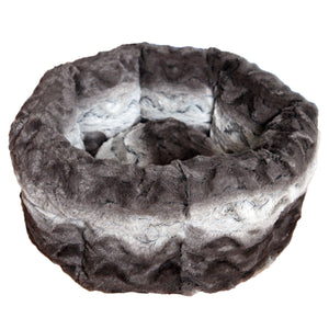 Grey & Cream Snuggle Plush Round