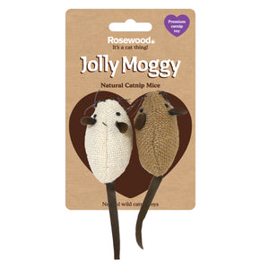 Jolly Moggy Natural Wild Catnip Mice 2pc
