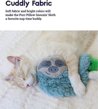 Load image into Gallery viewer, Snoozin Sloth Purr Pillow
